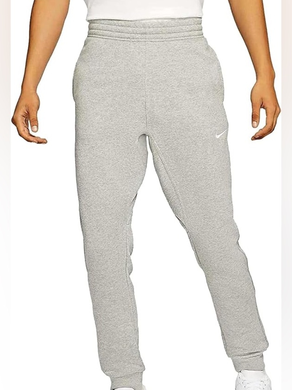 Nike Light Grey Tapered Fleece Joggers